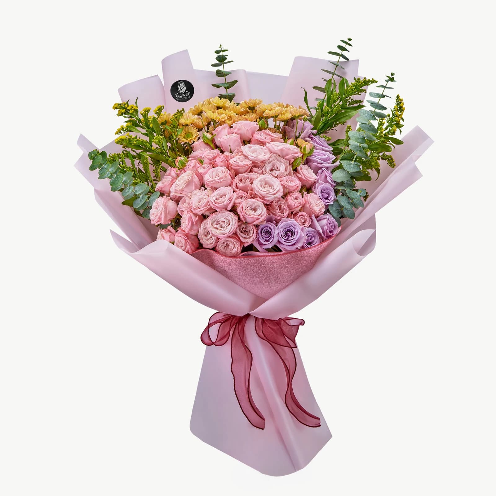 Pink rose garden bouquet