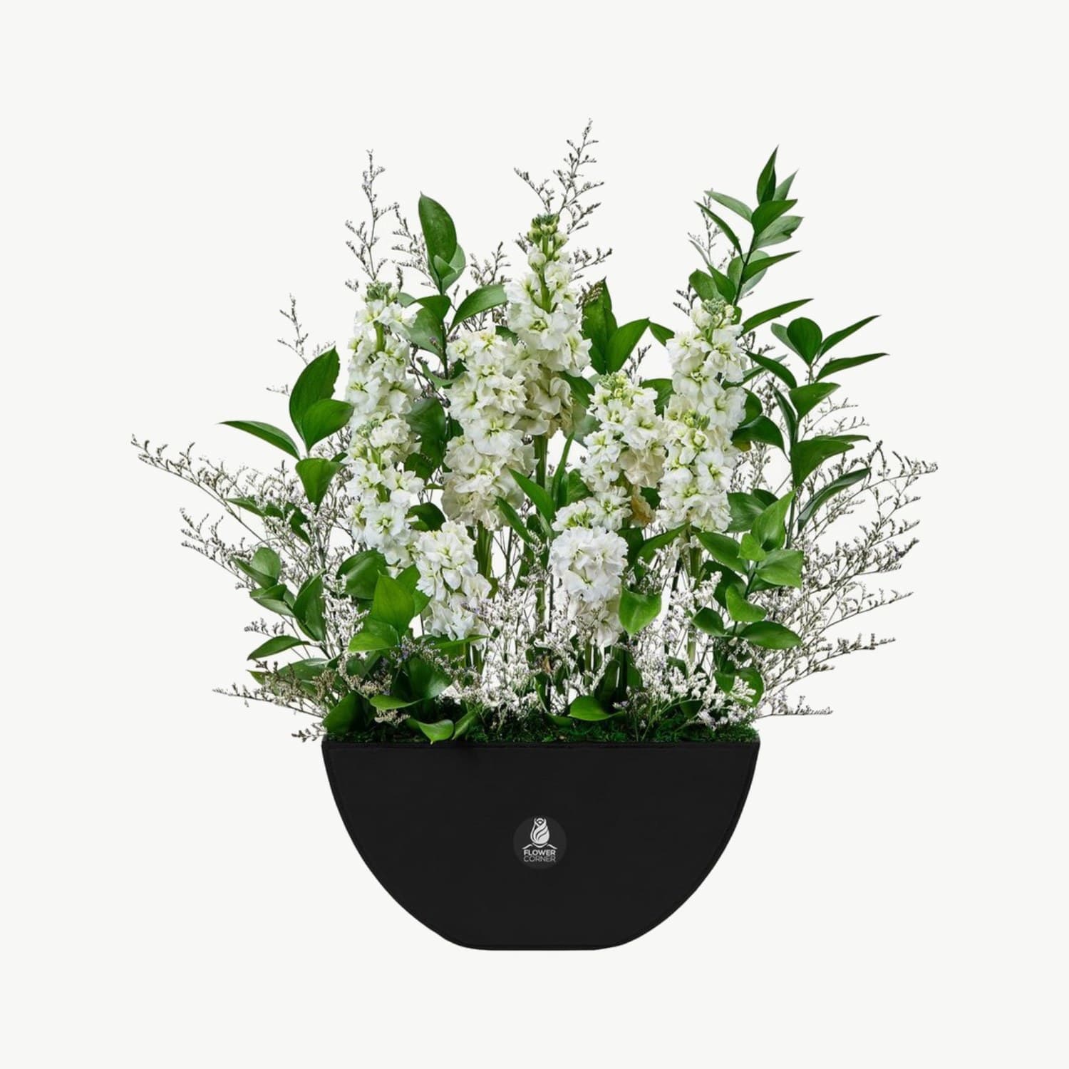 White garden bowl